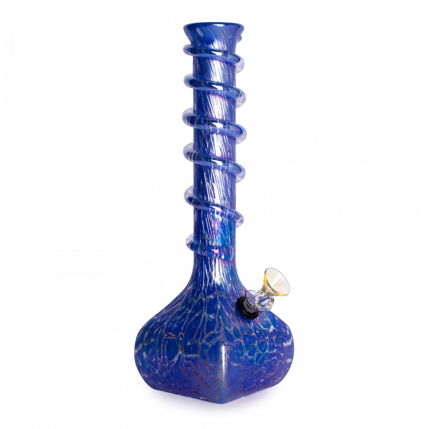 Retro Glass 13" Platinum Metallic Xanthi Water Pipe