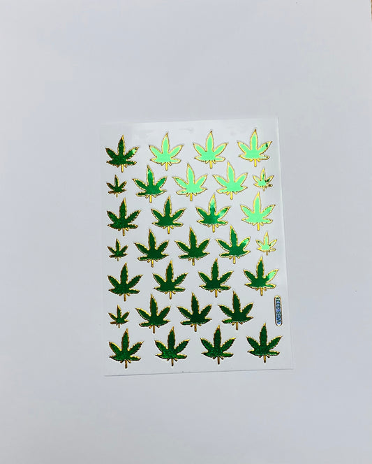 Assorted Weed Leaf Stoner Stickers Canada.
