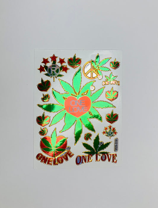 Assorted Weed Leaf Stoner Stickers Canada.