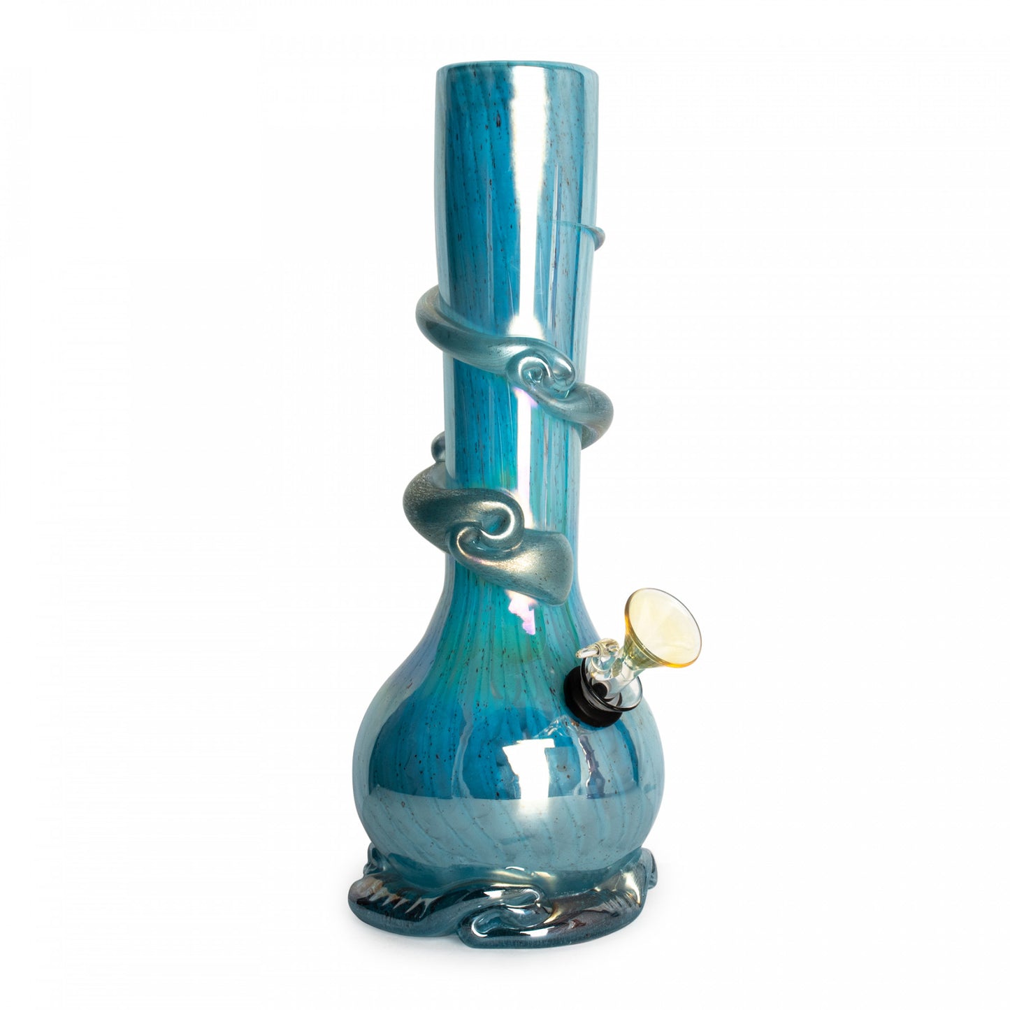 Retro Glass  13" Platinum Metallic Kozani Water Pipe