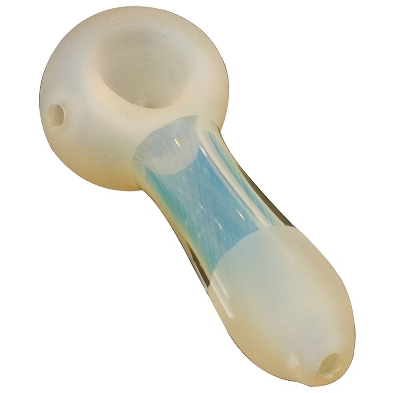 Red Eye Glass Medium Silver Window Pane Hand Pipe