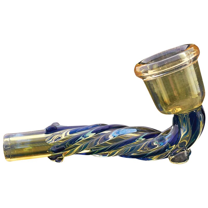 Red Eye Glass Small Icicle Sherlock Hand Pipe