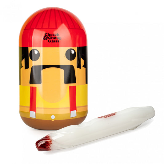 CHEECH & CHONG® GLASS 6" Labrador Hand Pipe in Collectible Tin (Limited Edition)