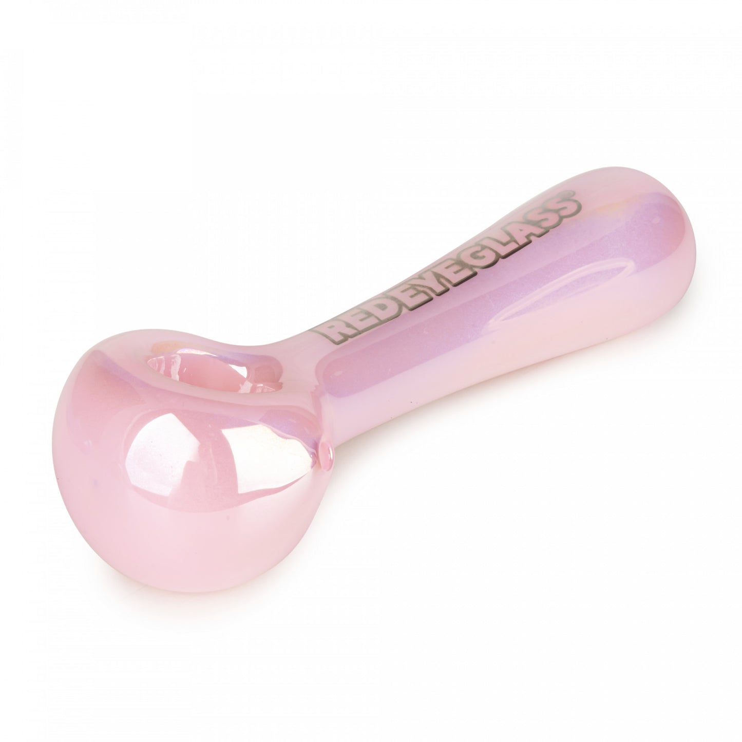Red Eye Glass 4.5" Opaline Spoon Hand Pipe