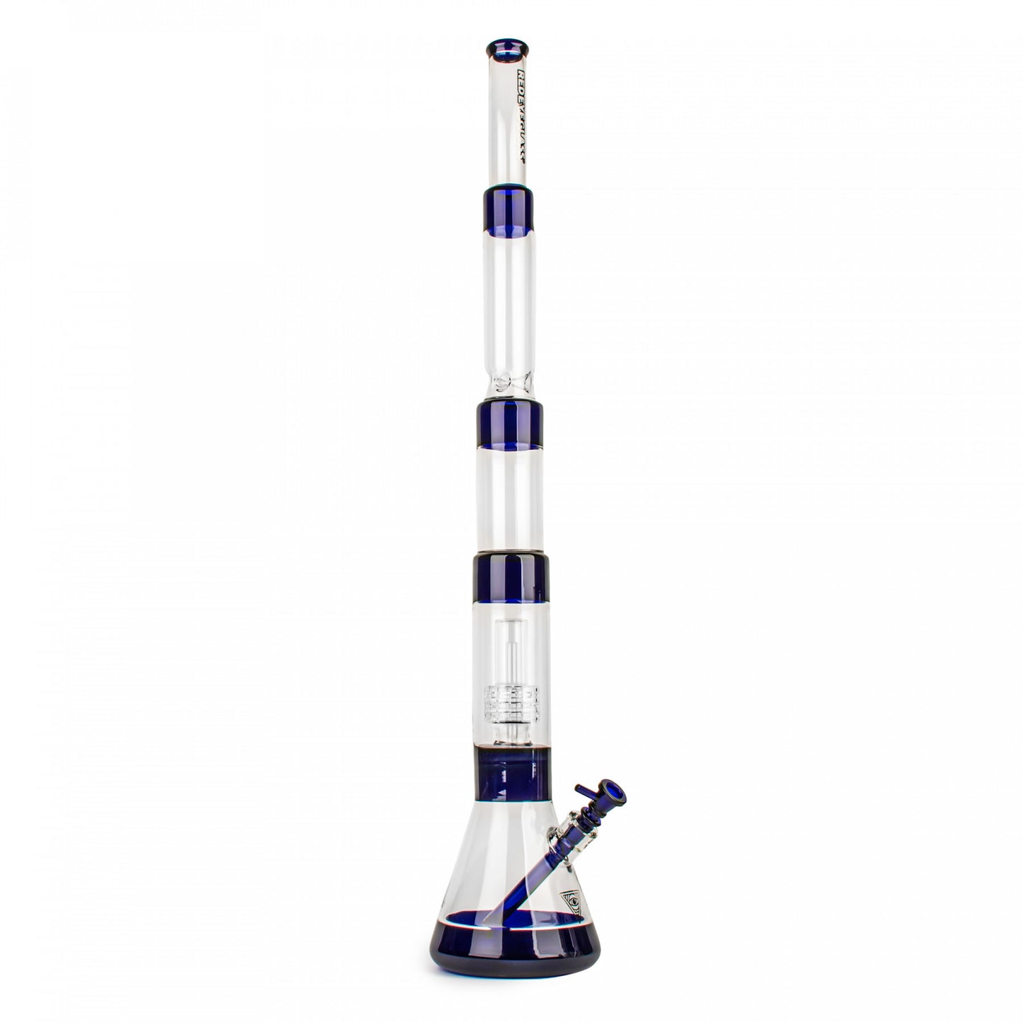 36" Tall Multi Chamber Beaker Tube with Blue Accent Colour