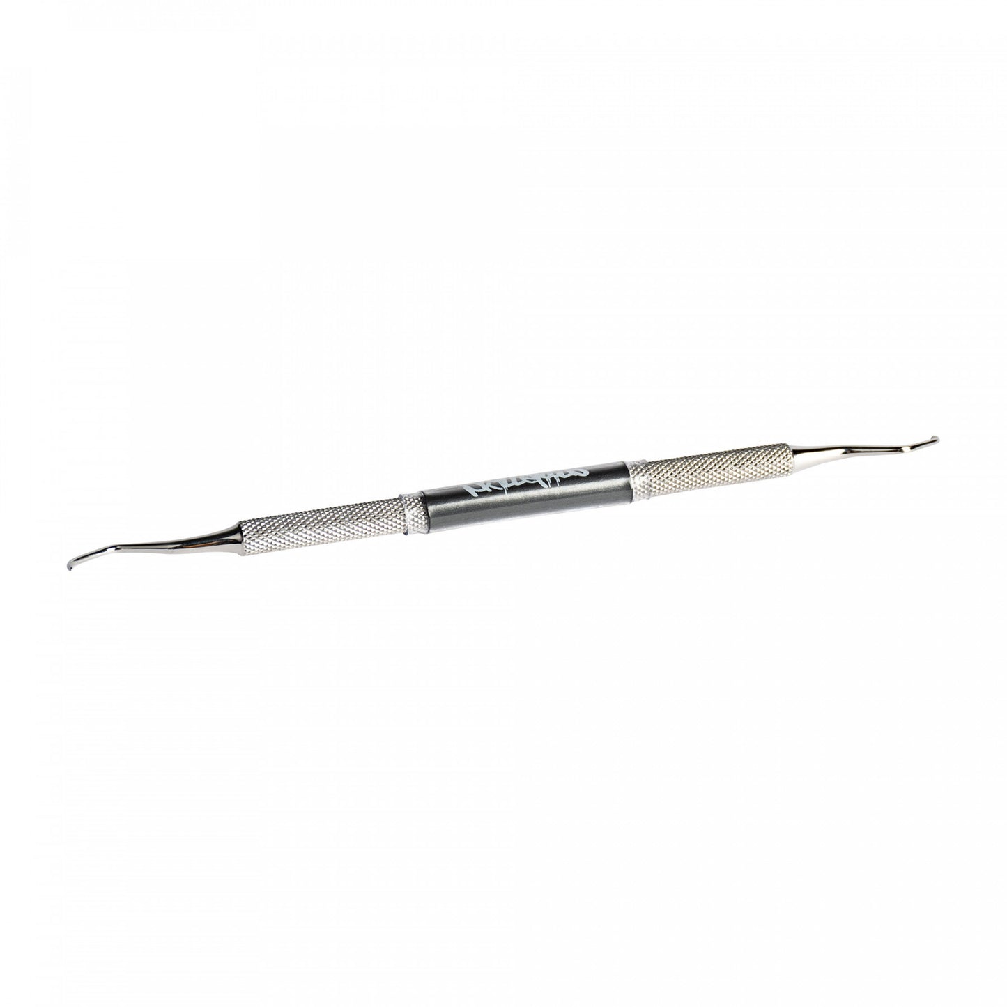 Double Sided metal tool with Black Skilletools logo in the middle