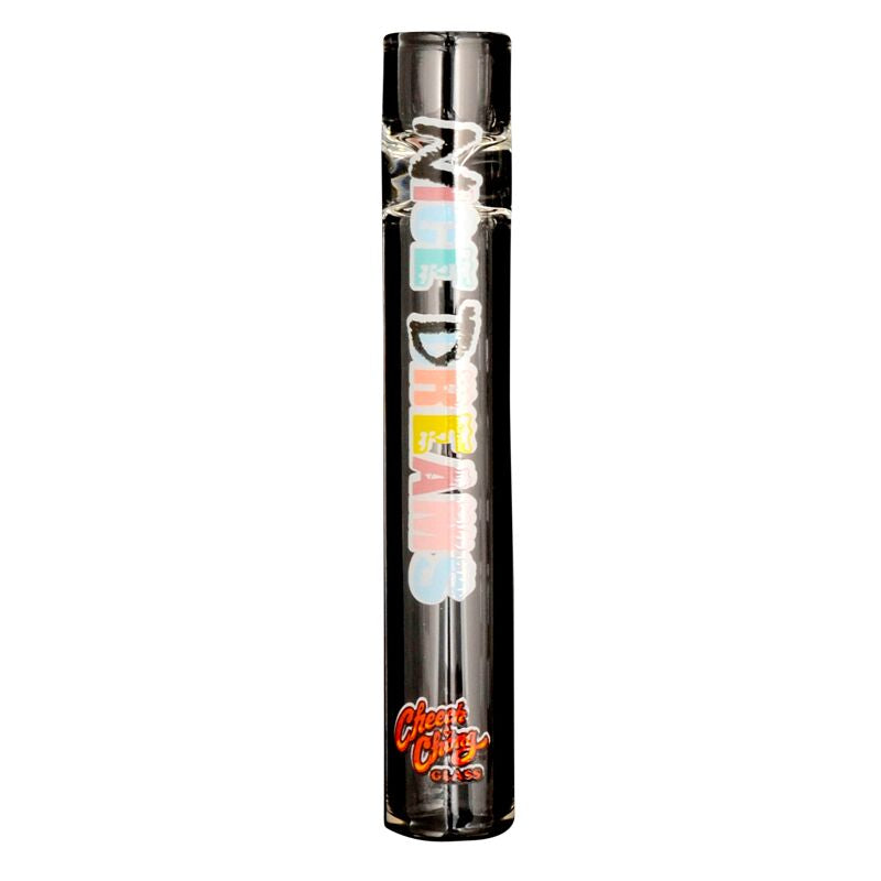 Cheech & Chong™ Glass 3.5" Long 12mm Glass Decal Tasters W/Roll Stop Marble