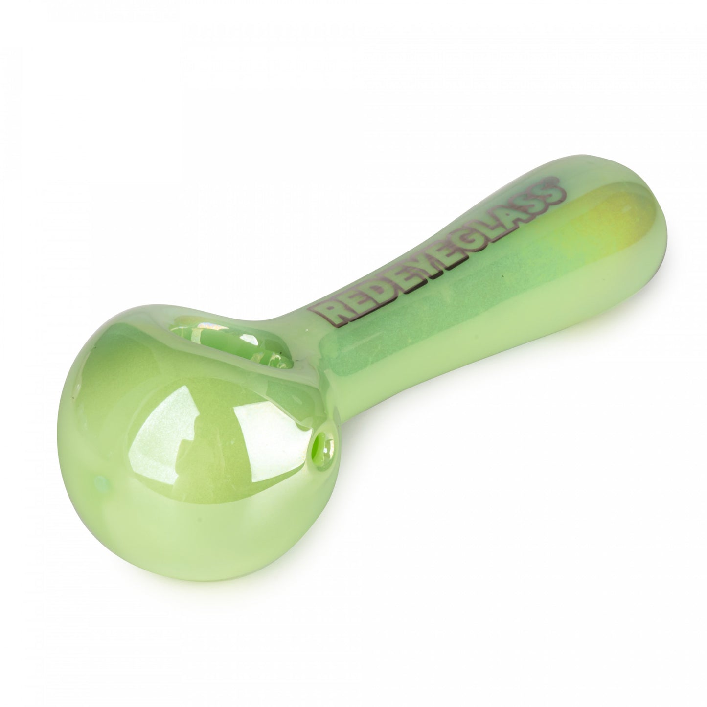 Red Eye Glass 4.5" Opaline Spoon Hand Pipe