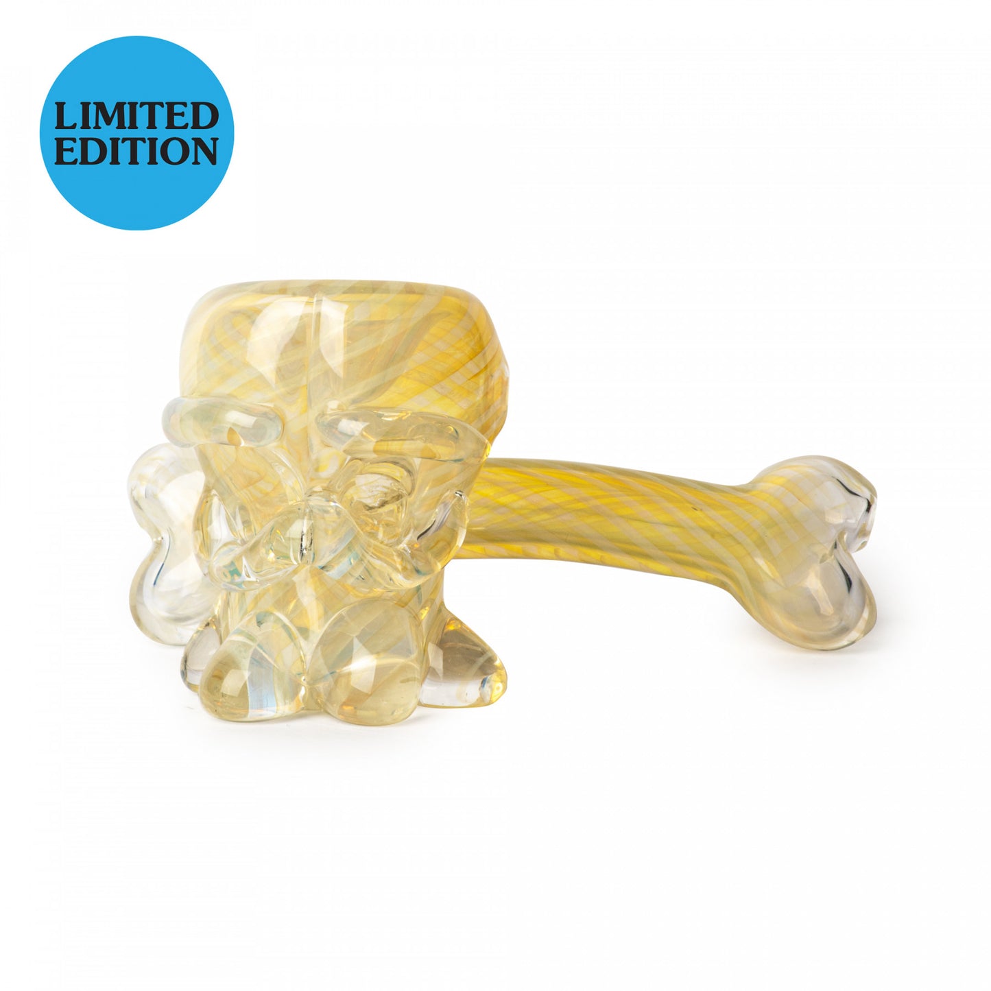 Red Eye Glass 6.5" Skull & Bone Sidecar Hand Pipe (Limited Edition)