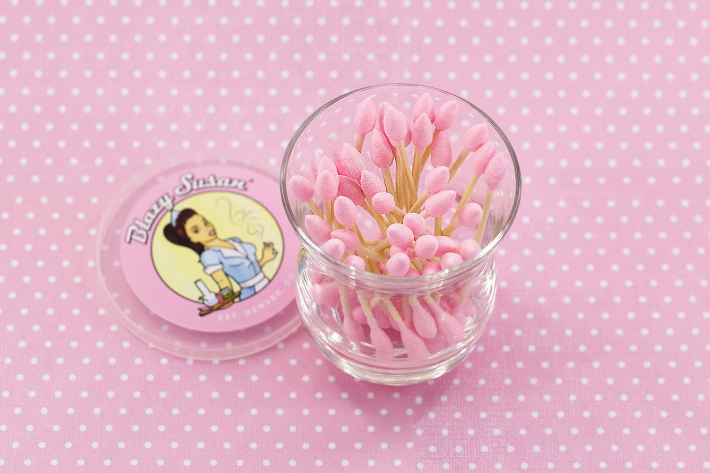 Blazy Susan Pink Cotton Buds