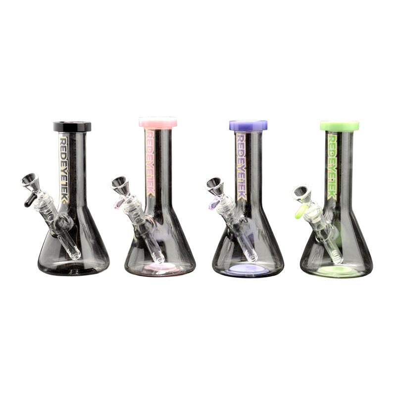 Red Eye Tek 8" Tall Splash Beaker Tube W/Flat Mouthpiece