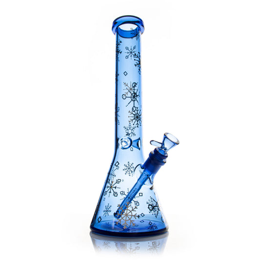 Red Eye Glass® 15" Sapphire Blue Winter Wonderland Beaker