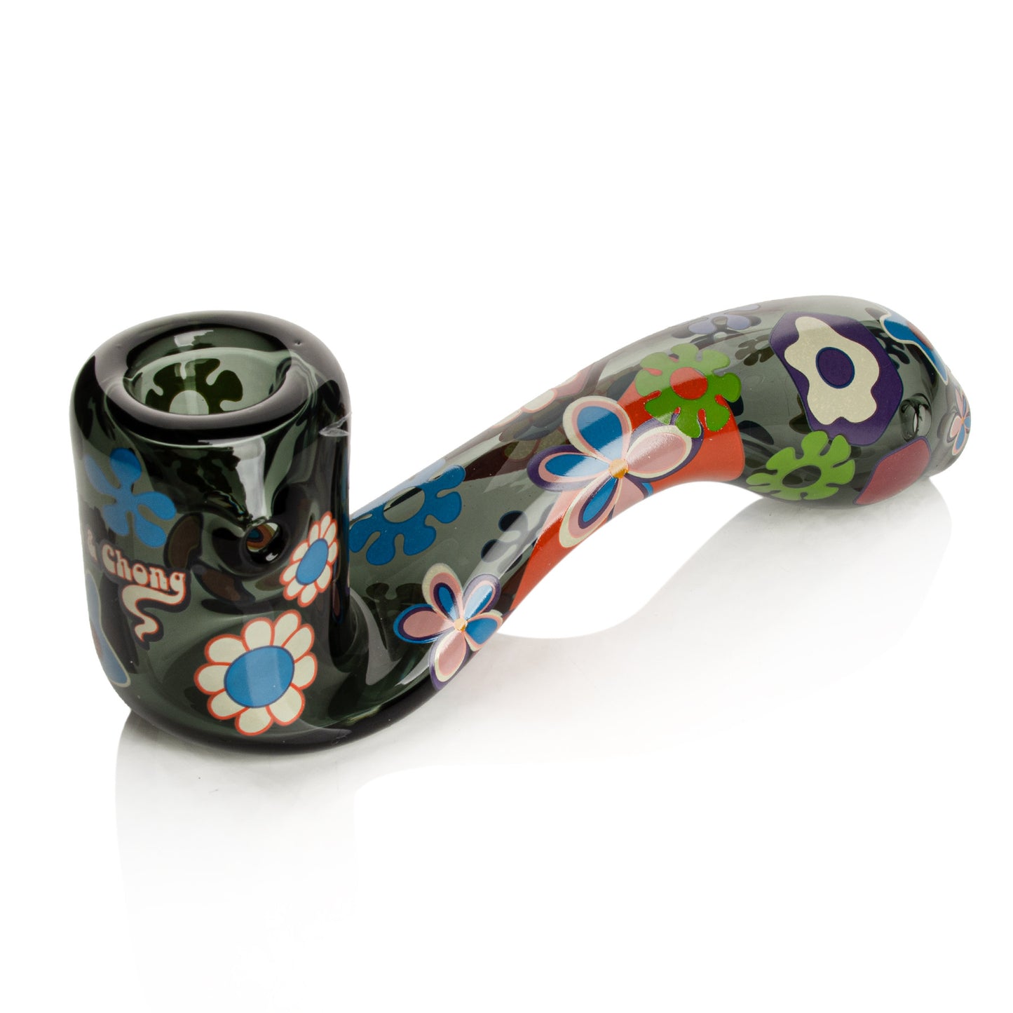 CHEECH & CHONG® Glass Power to the Flower Sherlock Hand Pipe