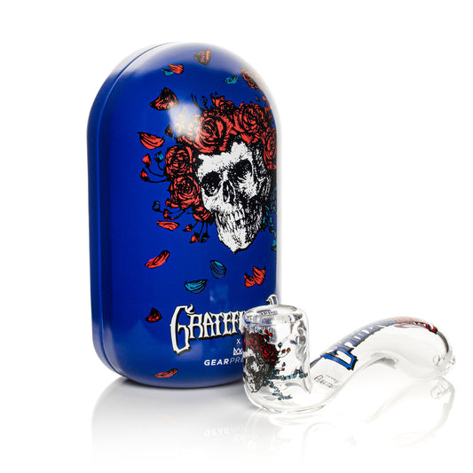 GEAR Premium® Grateful Dead 5.5" Bertha Sherlock Hand Pipe in Collectible Tin