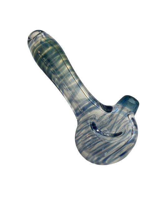 Shine 3.5" Pipe W/ Blue Swirl & Carb