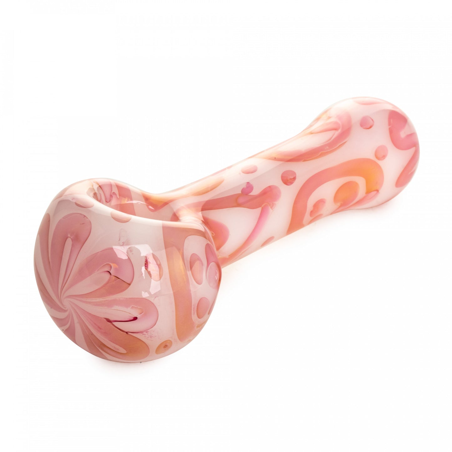 Red Eye Glass 4.5" Peace, Love & Happiness Spoon Hand Pipe