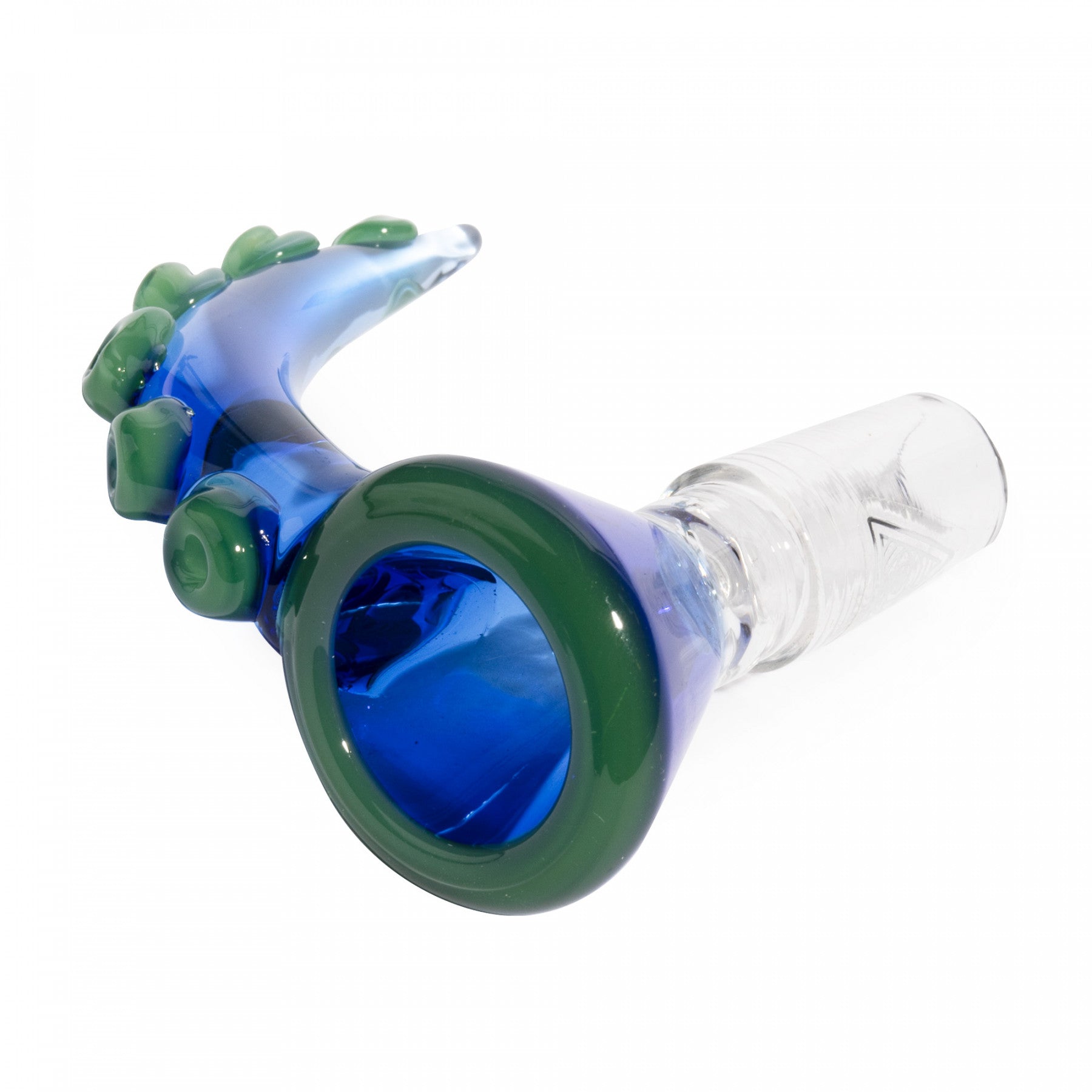 Blue & Green Tentacle pull out. 14mm glass joint from One Love Hemp Company