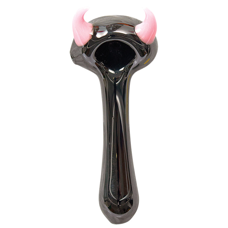 Red Eye Glass Pink Horn Hand Pipe