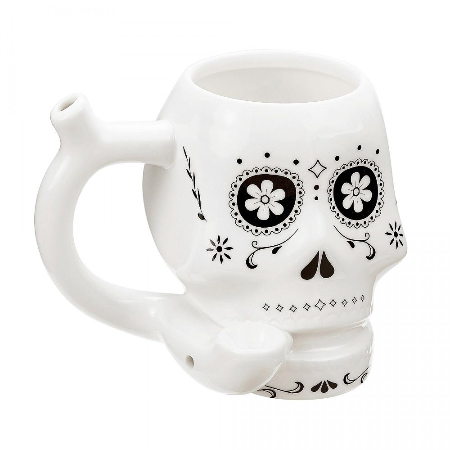 Day of the dead coffee mug pipe