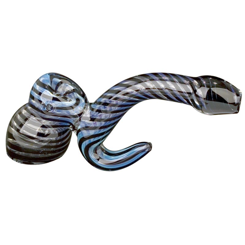 Red Eye Glass Captain Hook Bubbler Hand Pipe