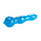 glass hand pipe with glow in the dark blue liquid inside
