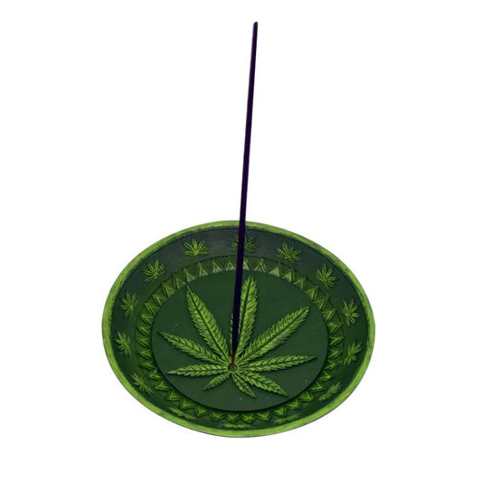 5" Round Leaf Incense Burner