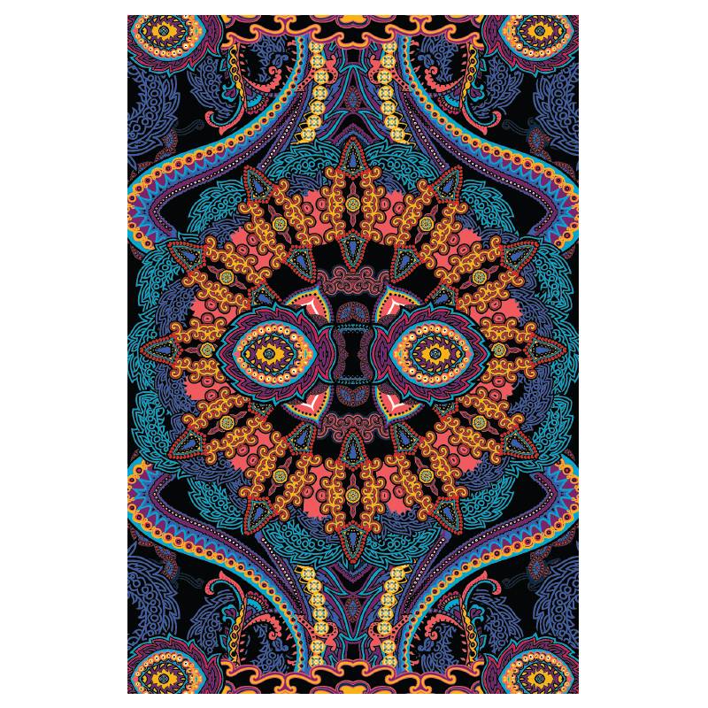 60" x 90" Single Tapestry 3-D - Abstract Mandala