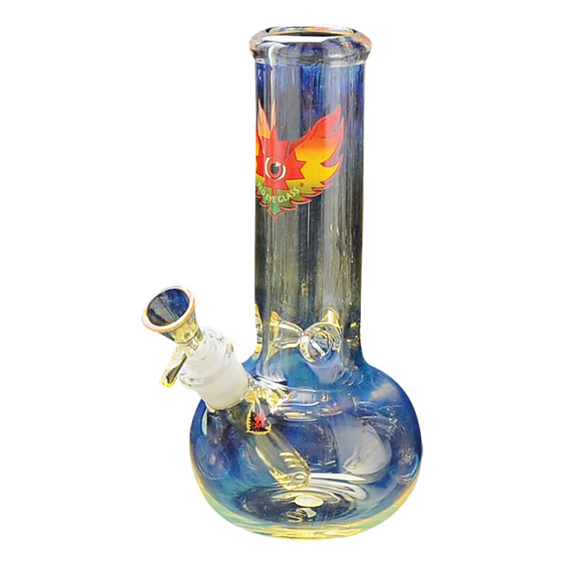 Red Eye Glass 9" 7mm Thick Glass-On-Glass Bubble Tank Tube