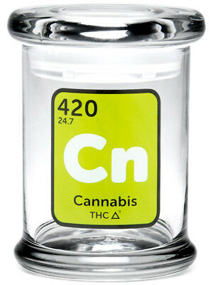 Pop Top Jar with Cannabis Element