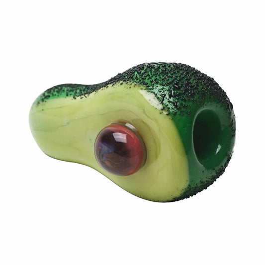Hand Pipe that looks like an avocado.