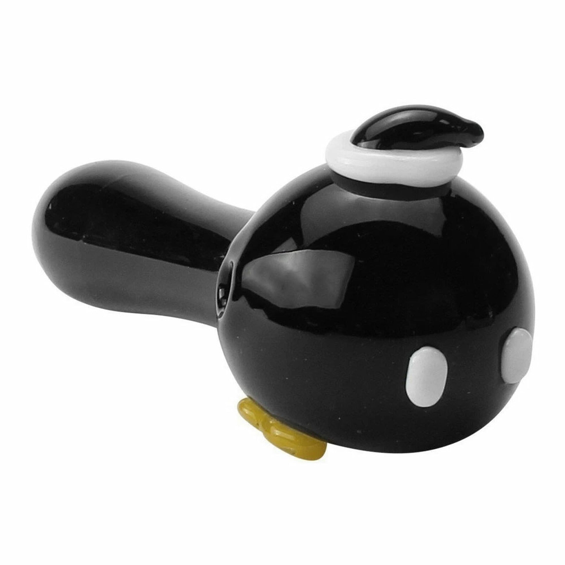 Black Bomb Character Glass Hand Pipe