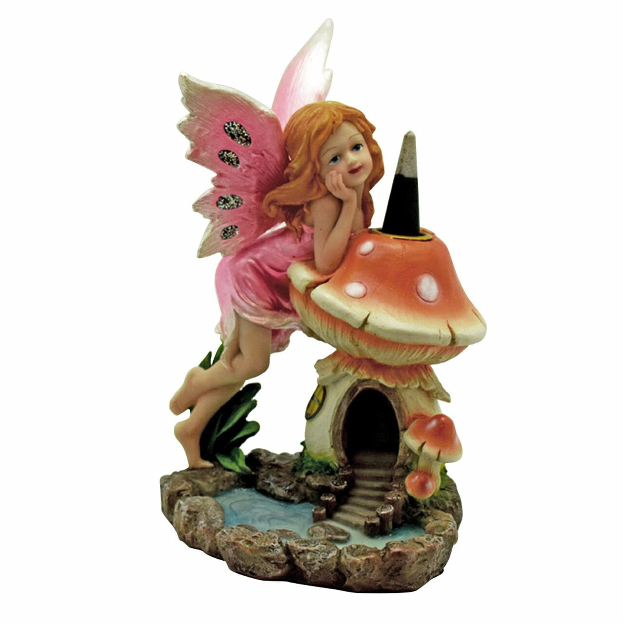 Fairy and mushroom back flow incense holder. One Love Hemp Co. 1449 Kingsway, Vancouver, B.C., Canada