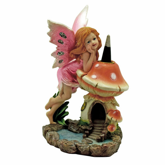 Fairy and mushroom back flow incense holder. One Love Hemp Co. 1449 Kingsway, Vancouver, B.C., Canada
