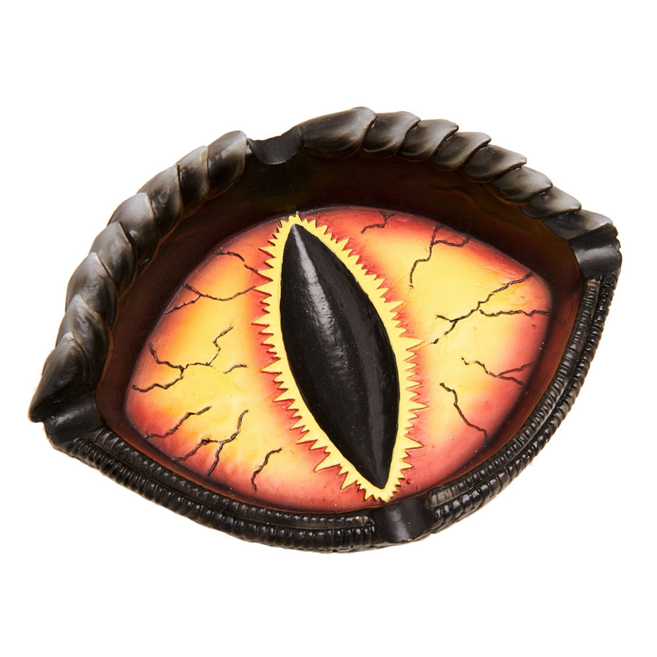 Black, orange and yellow dragon eye ashtray