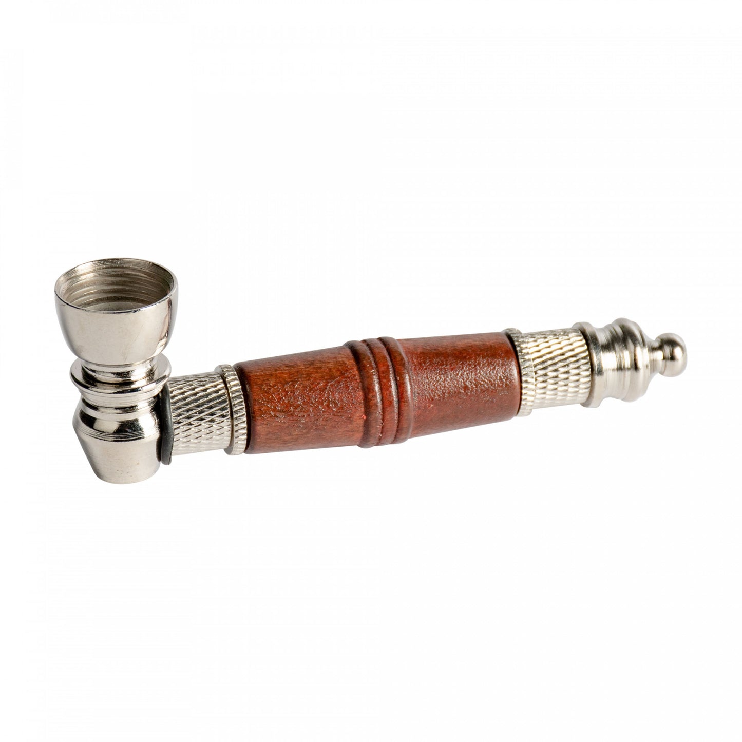 Nickel and Wooden Hand Pipe
