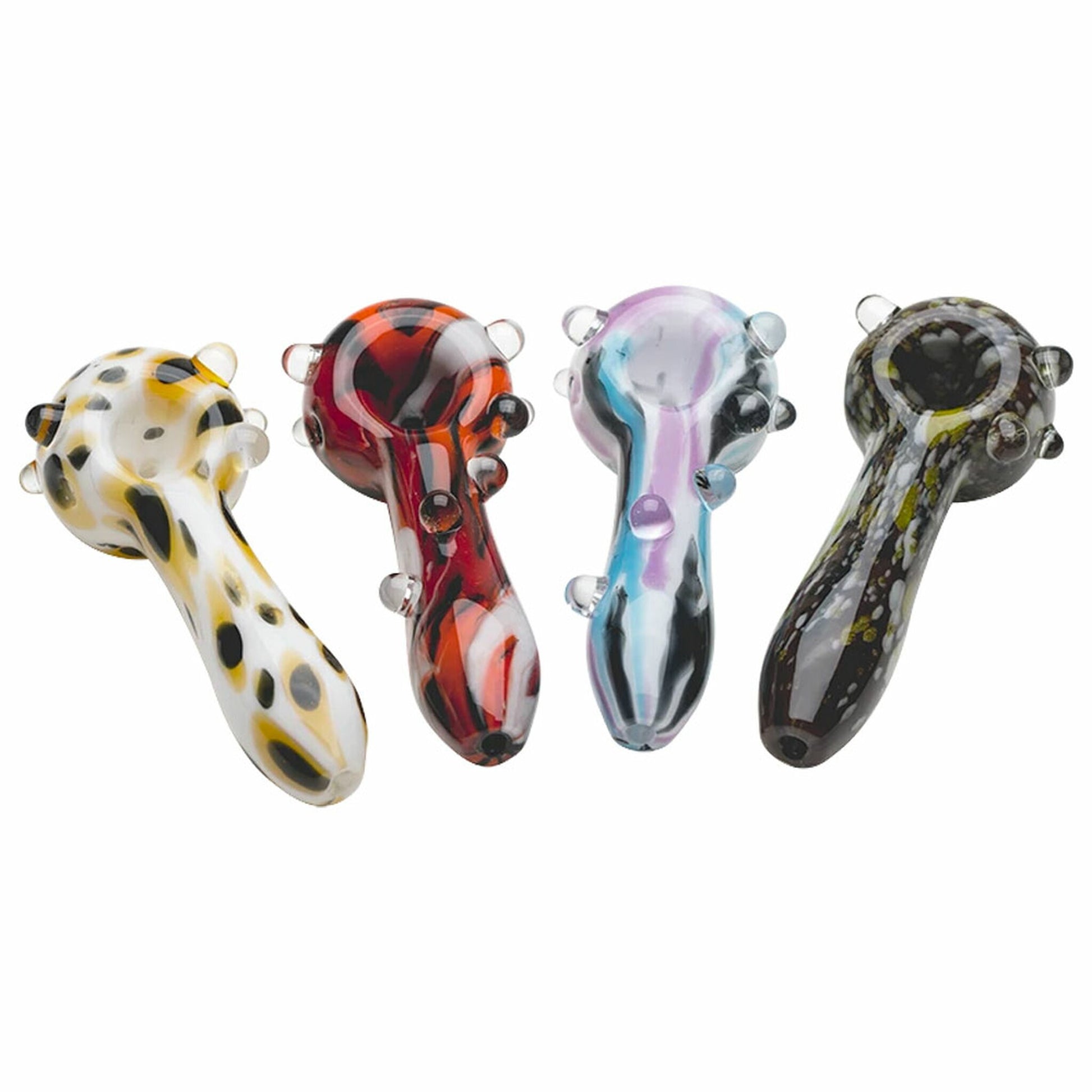 4 Assorted Colours Psychedelic Spoons